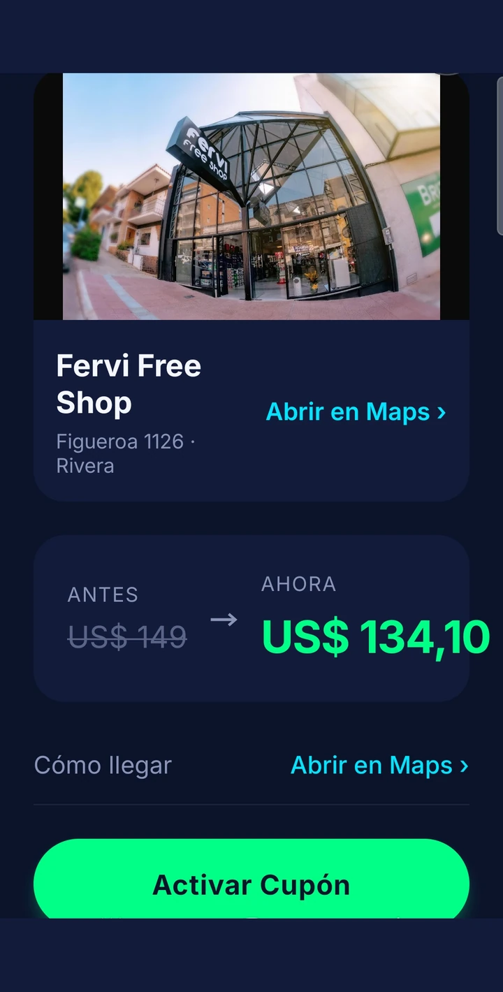 Detalle de producto con descuento en RADAR
